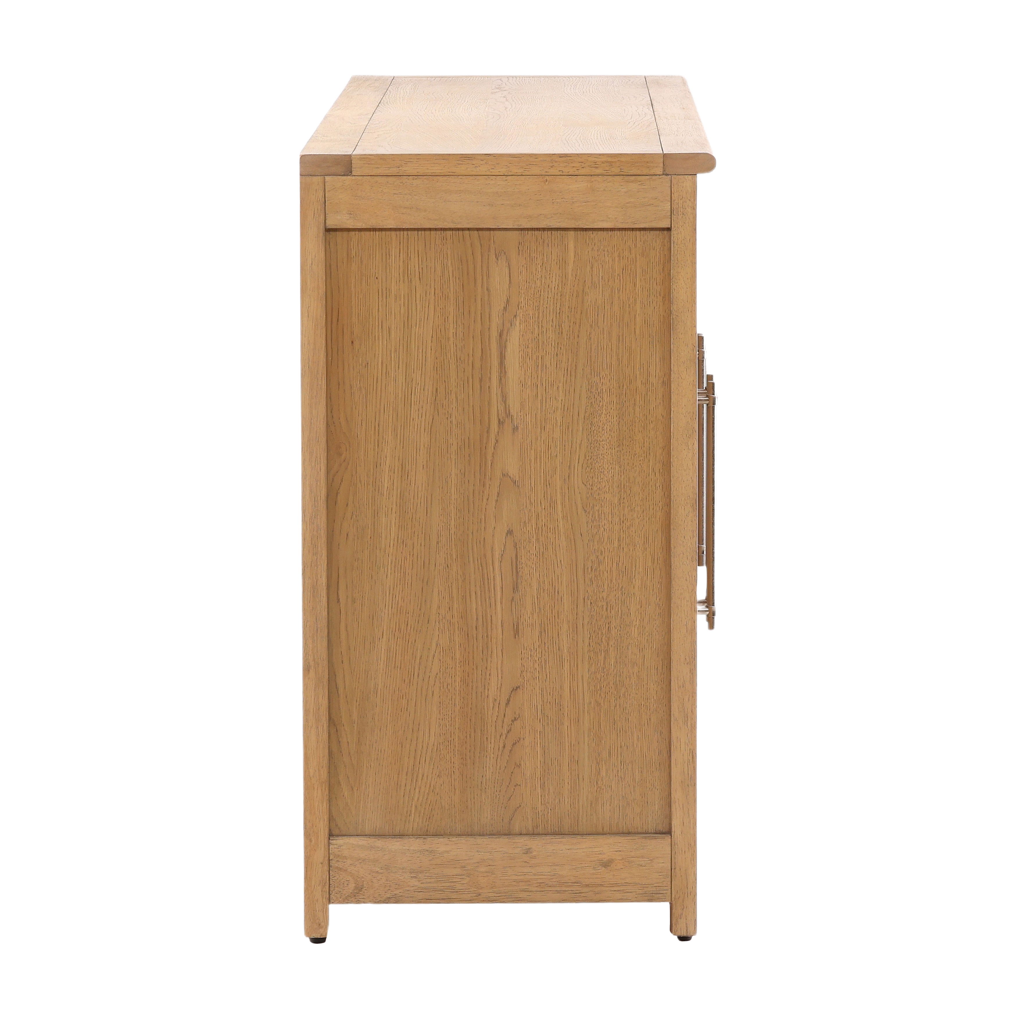 Delacruz Sideboard 80.3' Natural, Sideboards & Buffet by Dovetail, 80.25" width x 36.02" height x 19" depth View 3