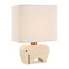 Tusk Travertine Accent Lamp, Table Lamp by Uttermost, 8" width x 11" height x 6" depth thumbnail 1
