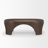 Shima Oval Dark Brown Wood with Arched Legs Coffee Table thumbnail 3