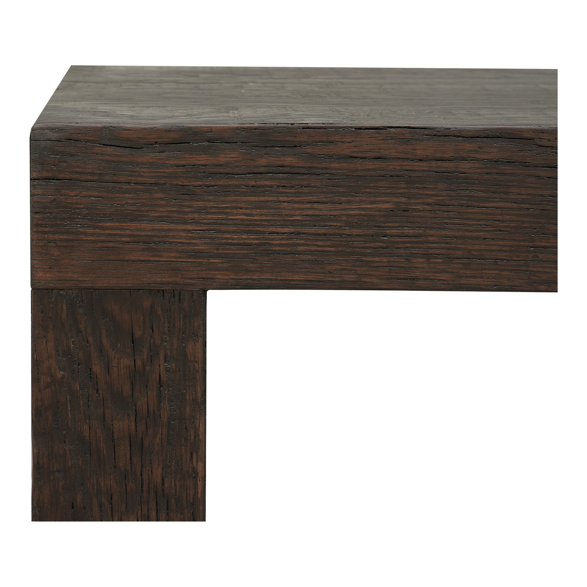 Evander Console Table Rustic Brown, by Moe's Home, 55" width x 31" height x 15" depth View 4