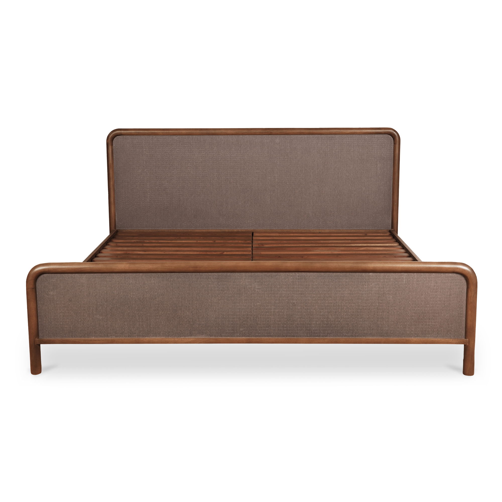 Rye Queen Bed Warm Brown, by Moe's Home, 66" width x 40.6" height x 84" depth View 2