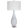 Clariot Ribbed Blue Table Lamp, by Uttermost, 16" width x 31" height x 16" depth thumbnail 5