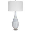 Clariot Ribbed Blue Table Lamp thumbnail 4