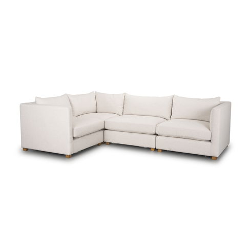 Halston 4 Piece Oatmeal Sectional Sofa Set