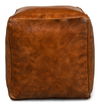 Sunday Afternoon Leather Cube,Natural, Seating by Sarreid, 15" length x 15" width x 16" height thumbnail 4