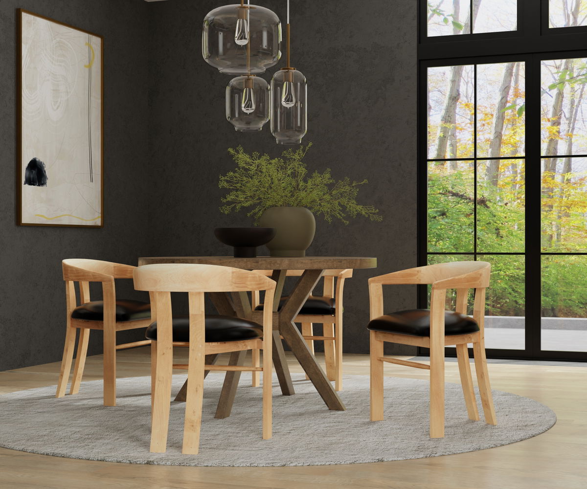 Rift Dining Chair, by Sarreid, 1'7" length x 1'11" width x 2'5" height View 14