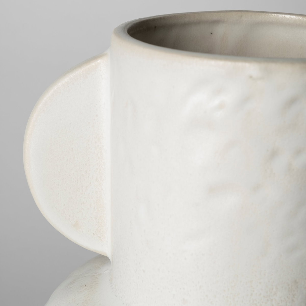Judy Large Eggshell Ceramic Vase, by Mercana, 7.87" length x 7.87" width x 12.01" height View 7