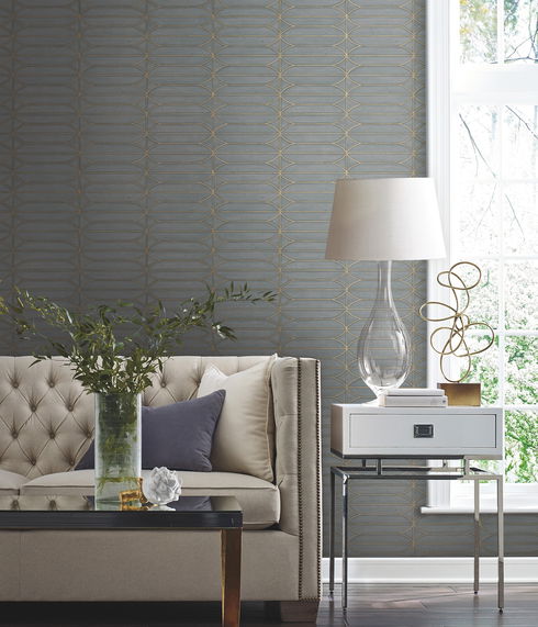 Pavilion Charcoal Peel & Stick Wallpaper