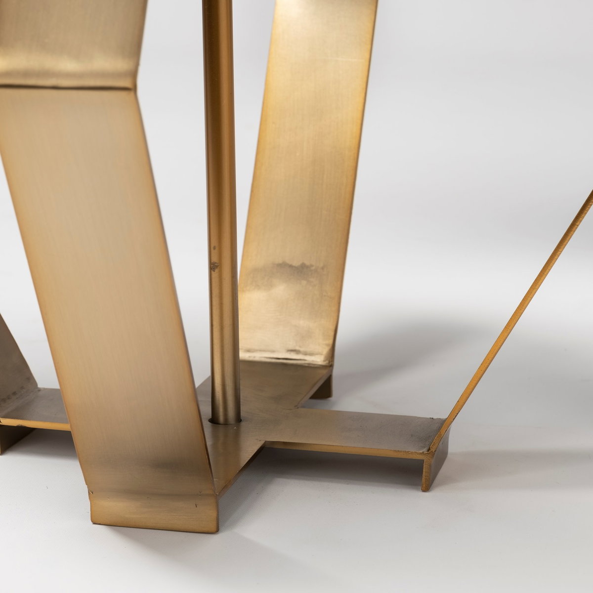 Edwards (26'H) Gold Metal Base with Cream Fabric Shade Table Lamp, by Mercana, 17" length x 17" width x 26.5" height View 9