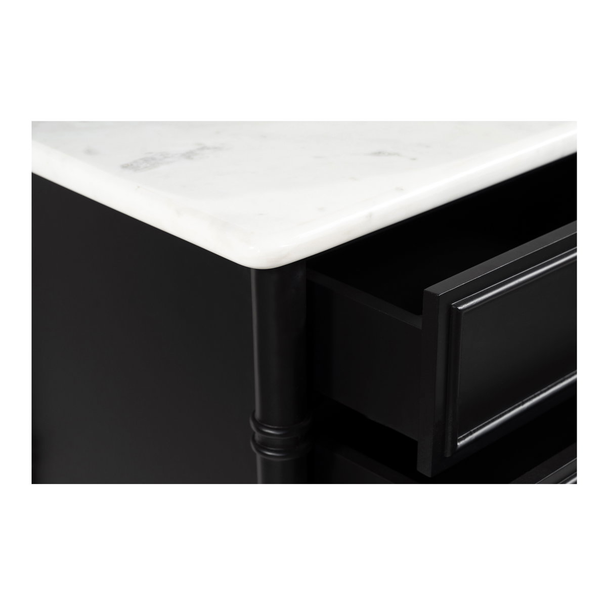 Eleanor 5 Drawer Chest Black, Dresser by Moe's Home, 40" width x 39.5" height x 20" depth View 6