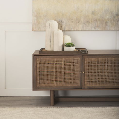 Knox Tall White-Wash Wood Decorative Object