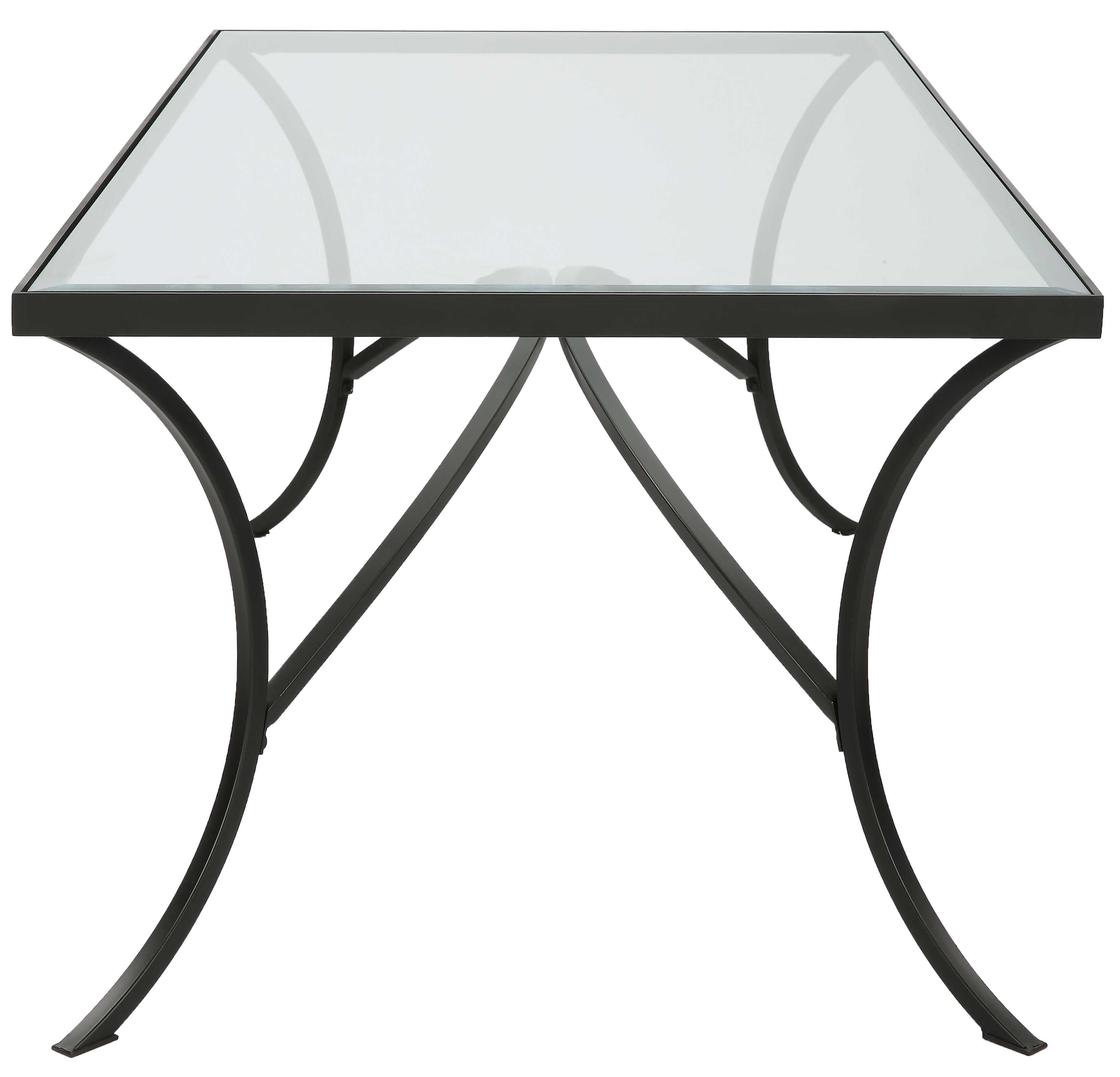 Alayna Black Metal & Glass Coffee Table large image 