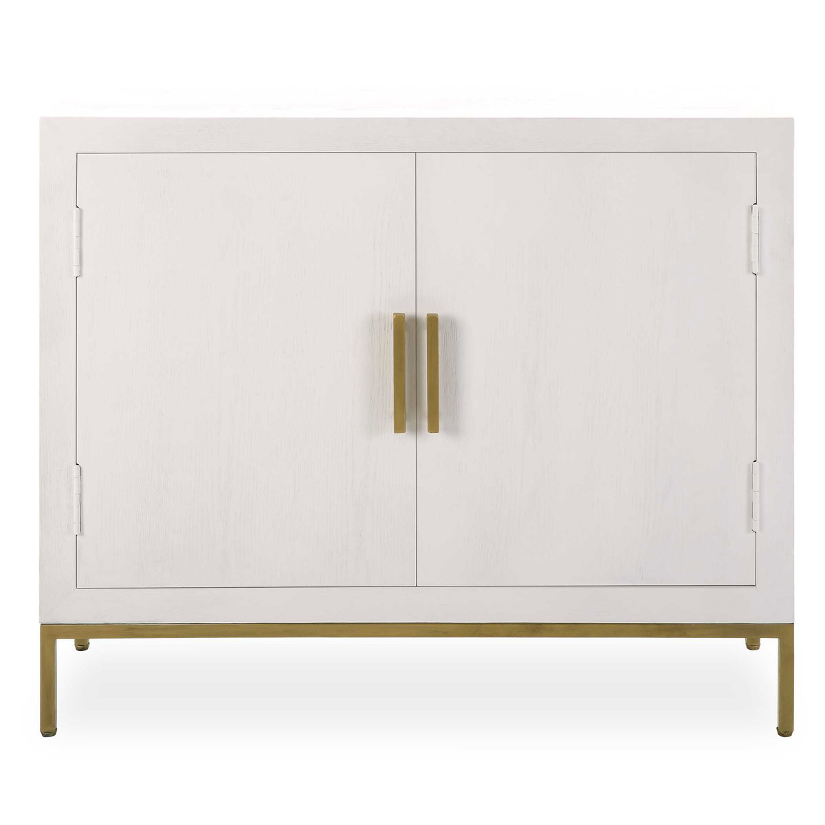 Front Range White 2 Door Cabinet, Cabinets & Chest by Uttermost, 40.25" width x 34" height x 13" depth View 1