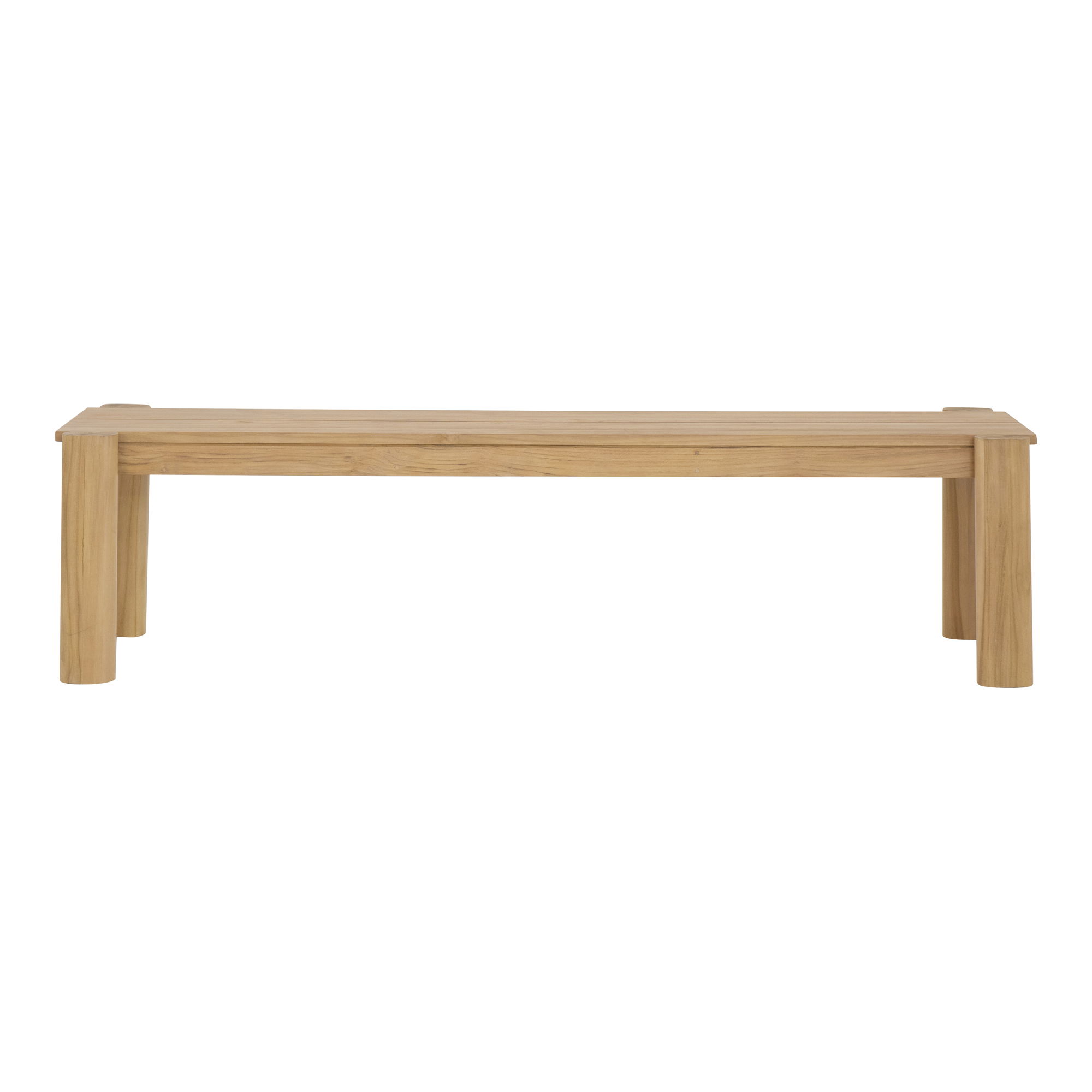 Tempo Outdoor Dining Bench Natural, Benche by Moe's Home, 71" width x 18" height x 16" depth View 1
