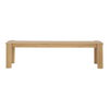 Tempo Outdoor Dining Bench Natural, by Moe's Home, 5'11" width x 1'6" height x 1'4" depth thumbnail 1