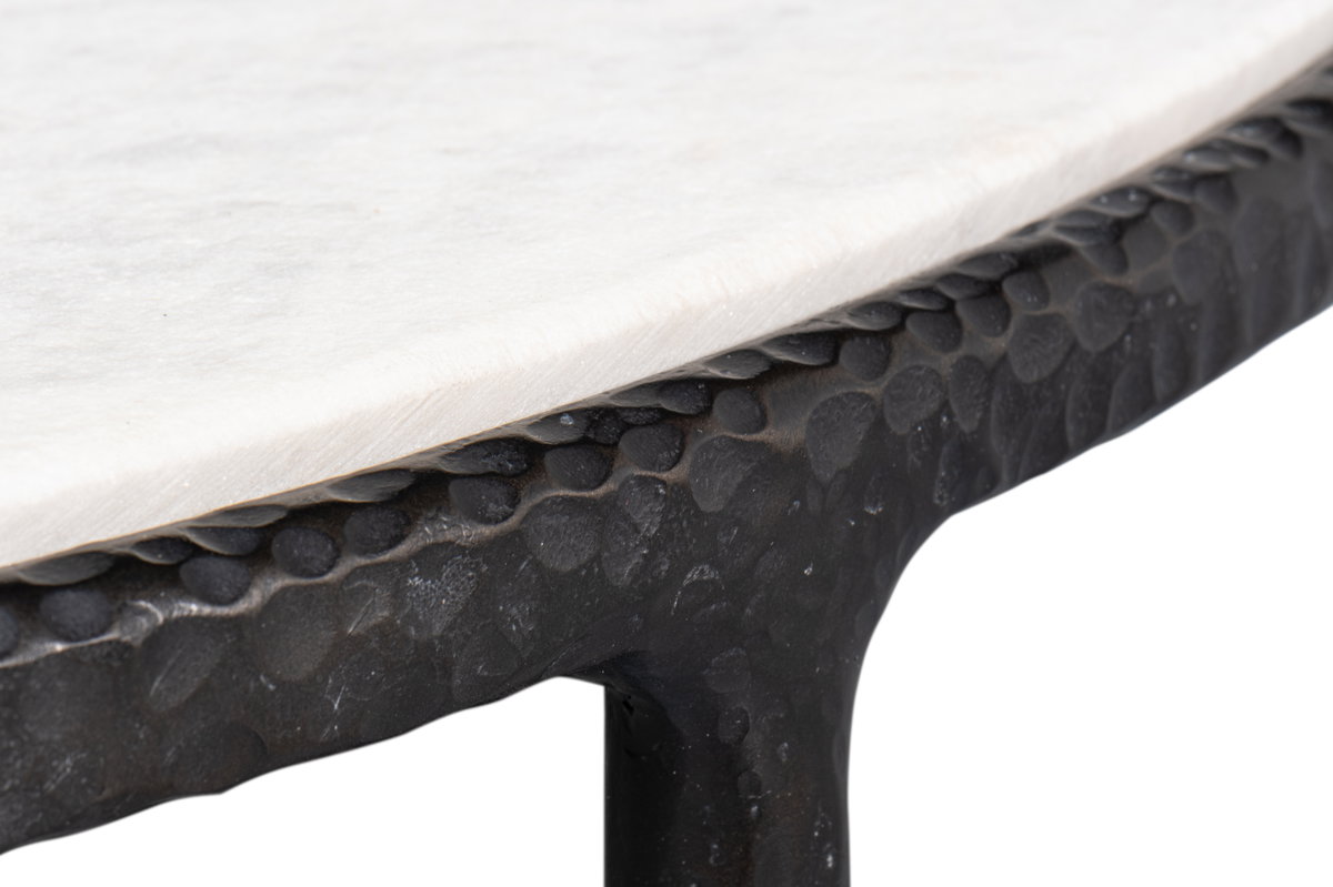 Dakor Round Side Table, by Sarreid, 2' length x 2' width x 1'10" height View 8