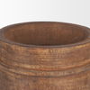 Porta Large Medium Brown Reclaimed Wooden Pot thumbnail 3