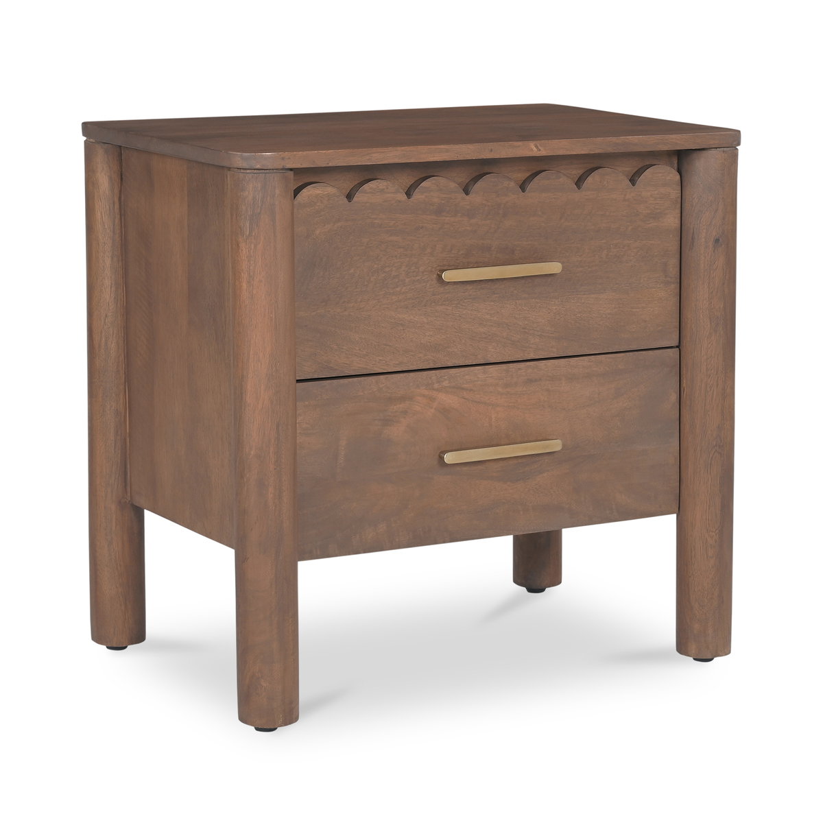 Wiley Nightstand Vintage Brown, by Moe's Home, 23.5" width x 22.5" height x 16.25" depth View 2