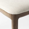 Clara Light Brown Wood with Cream Fabric Seat and Cane Back Armless Dining Chair thumbnail 8
