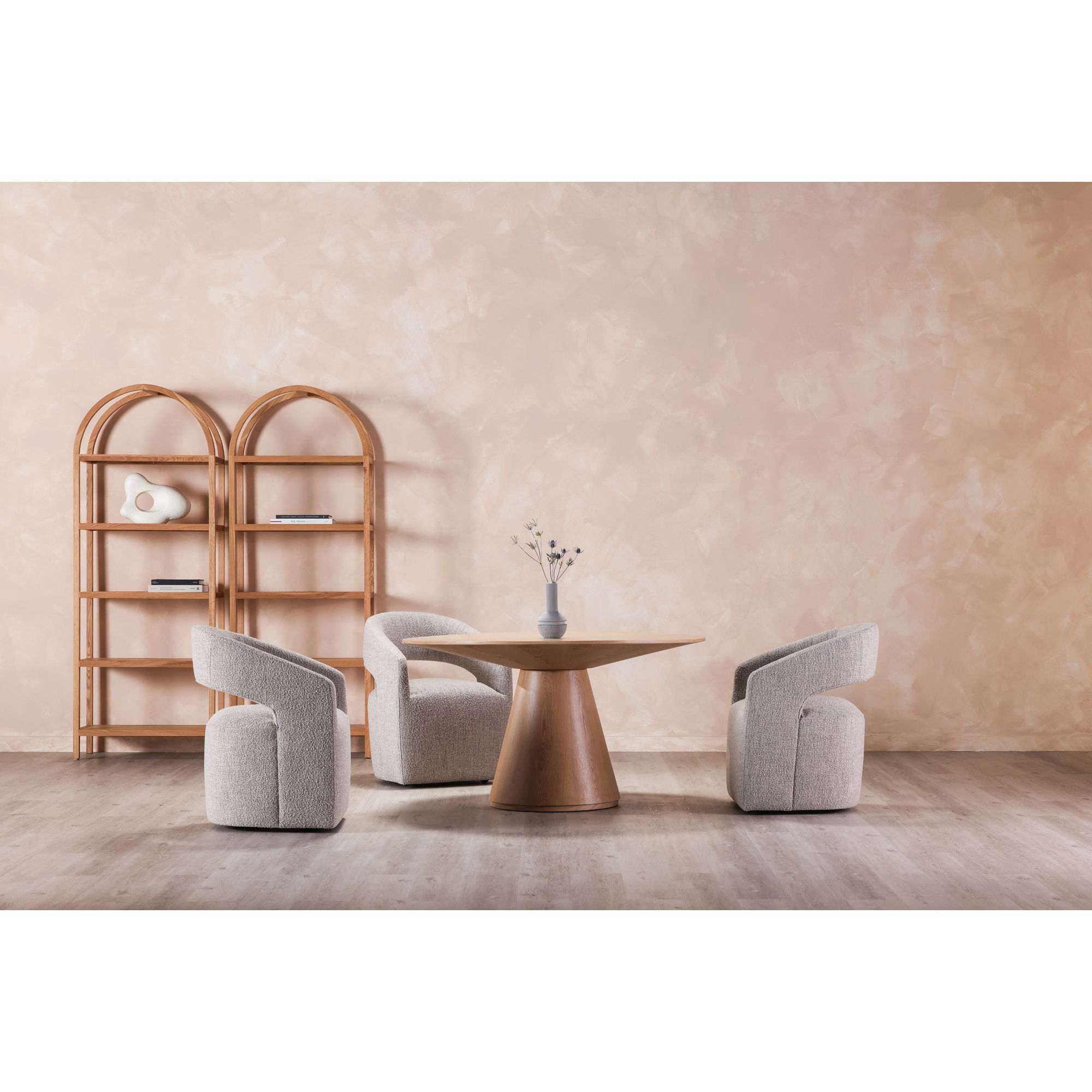 Otago Round 54in Dining Table, by Moe's Home, 54" width x 29.5" height x 54" depth View 7