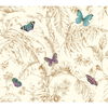 Papillon Gold Wallpaper, by York Wall, 27' length x 2'3" width x 0.02" depth thumbnail 1