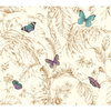 Papillon Gold Wallpaper, by York Wall, 27' length x 2'3" width x 0.02" depth thumbnail