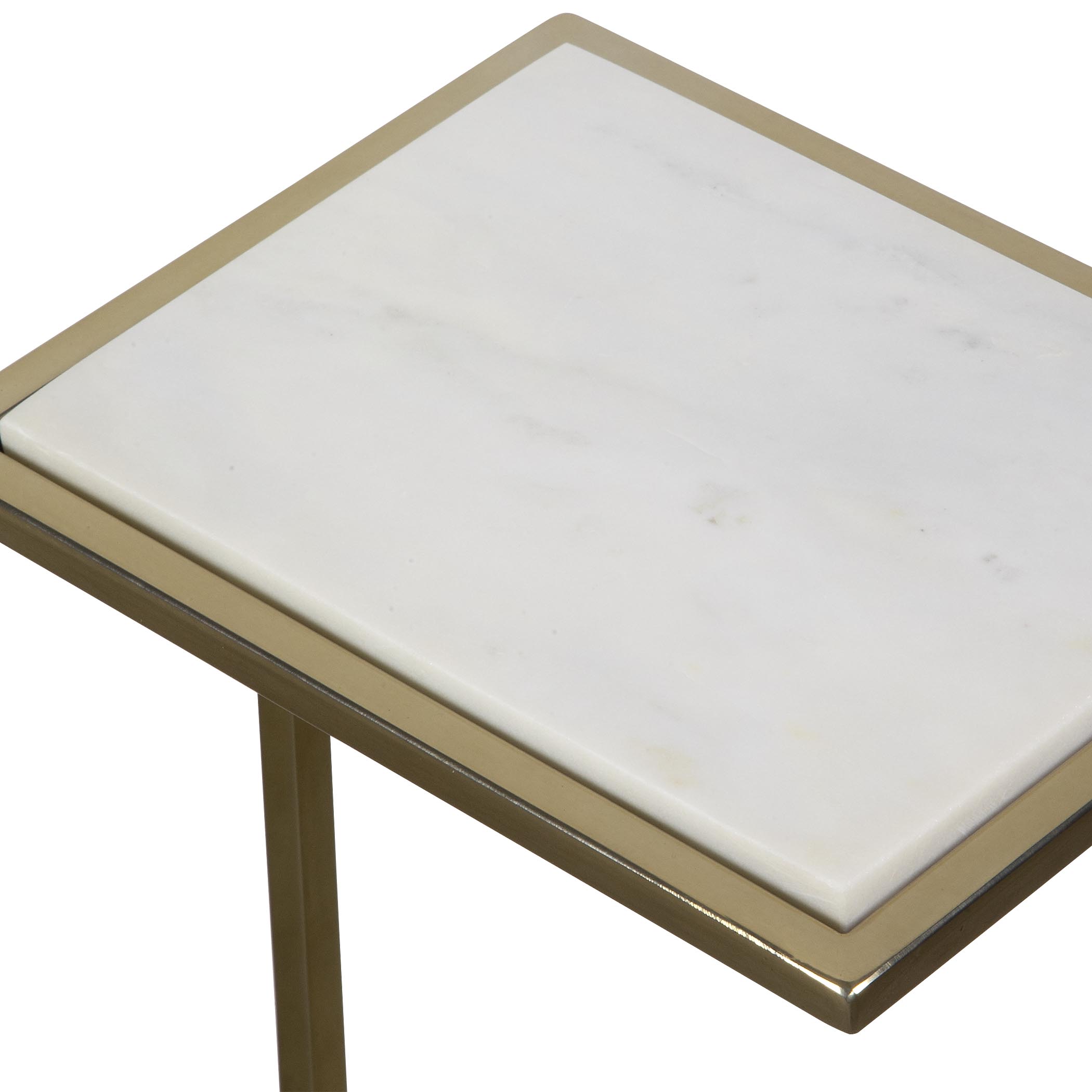 Elevate White Marble Drink Table large image 