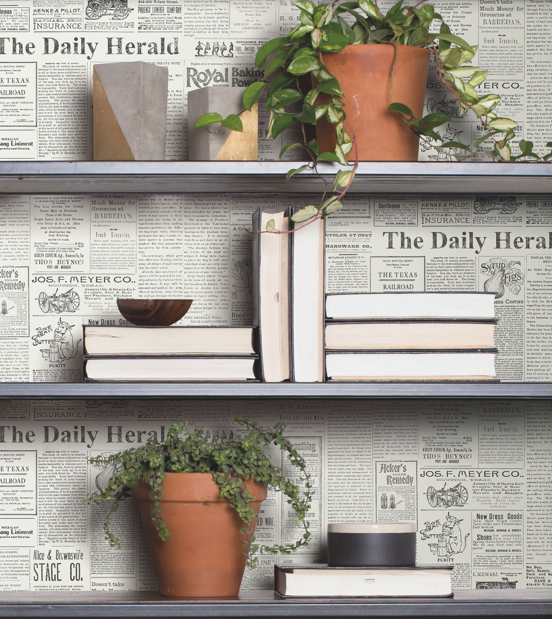 The Daily Black & White Wallpaper, by York Wall, 33' length x 1'8.5" width x 0.02" depth View 3