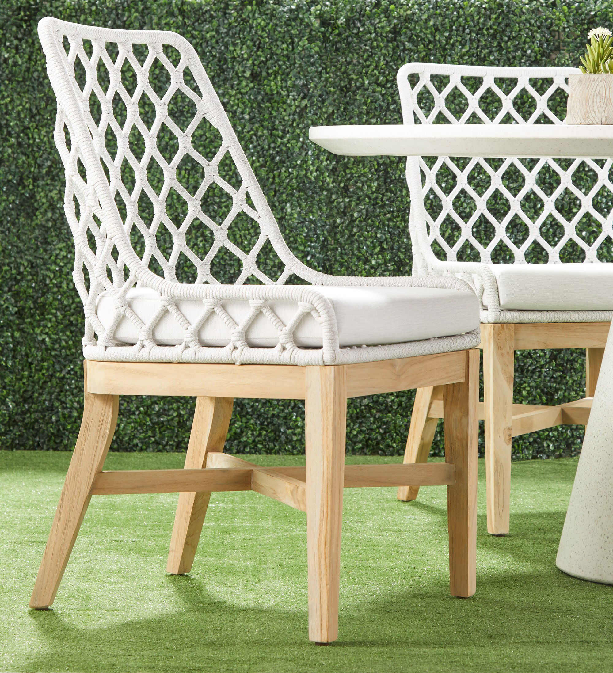 Lattis Outdoor Dining Chair, by Essentials for Living, 22" width x 35.75" height x 23.5" depth View 19