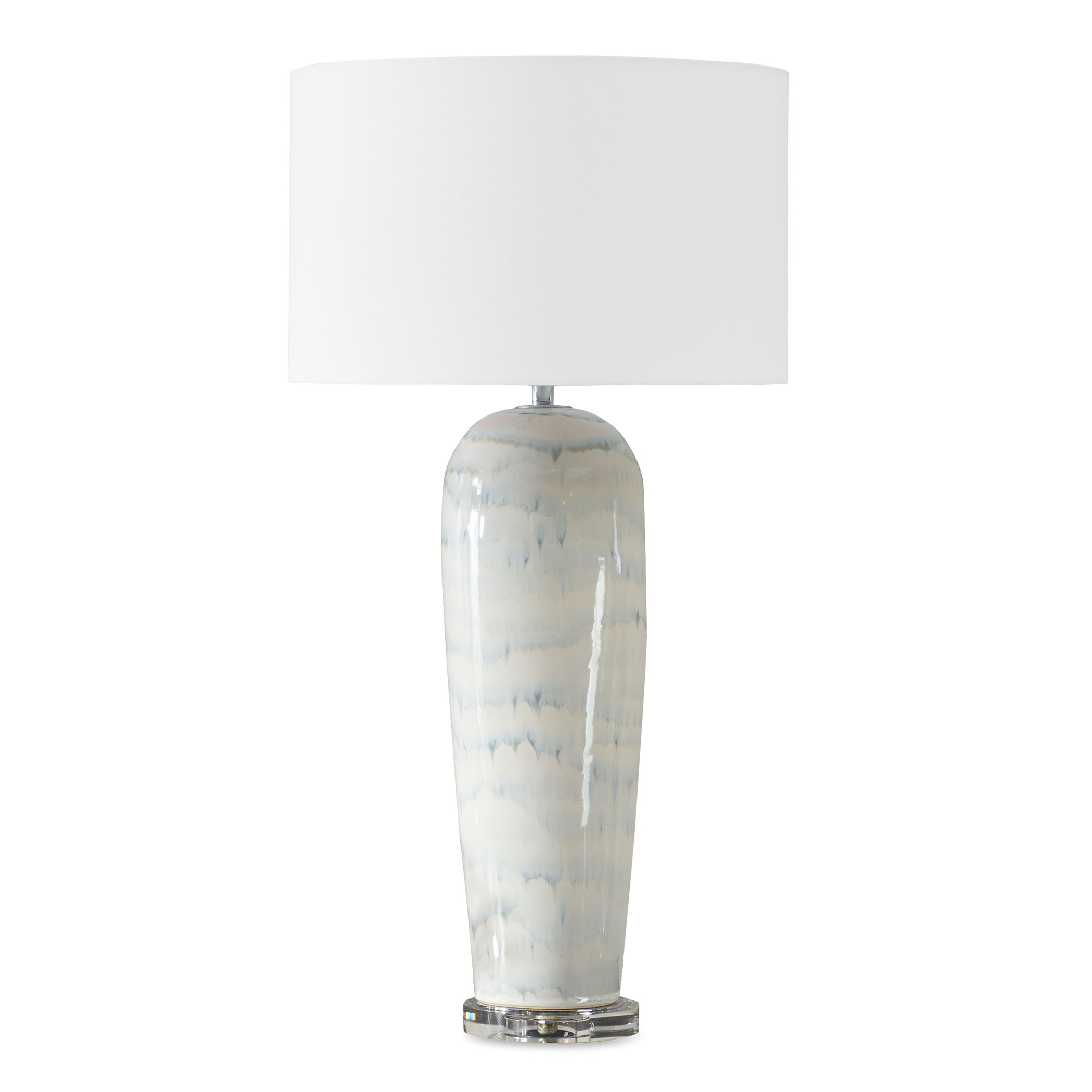 Arden White Glaze Table Lamp large image 