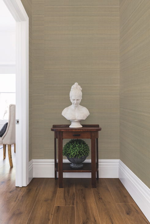Abaca Weave Taupe Wallpaper
