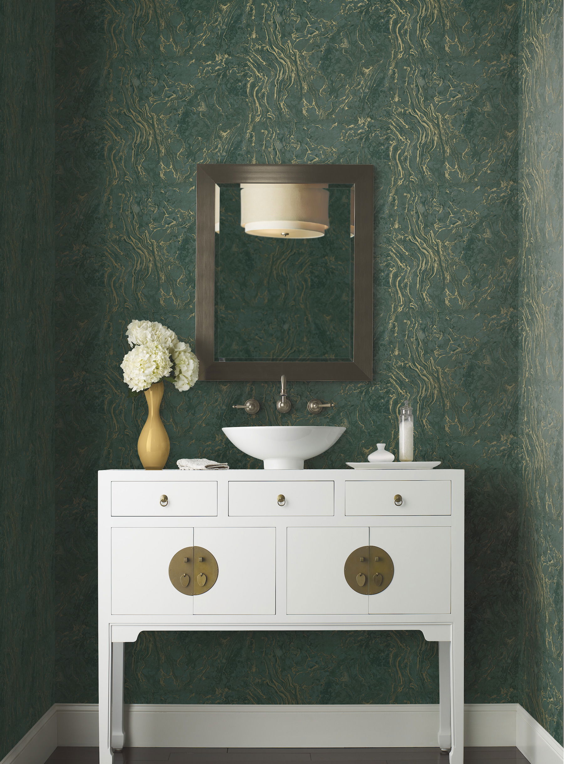 Polished Marble Green Wallpaper large image 