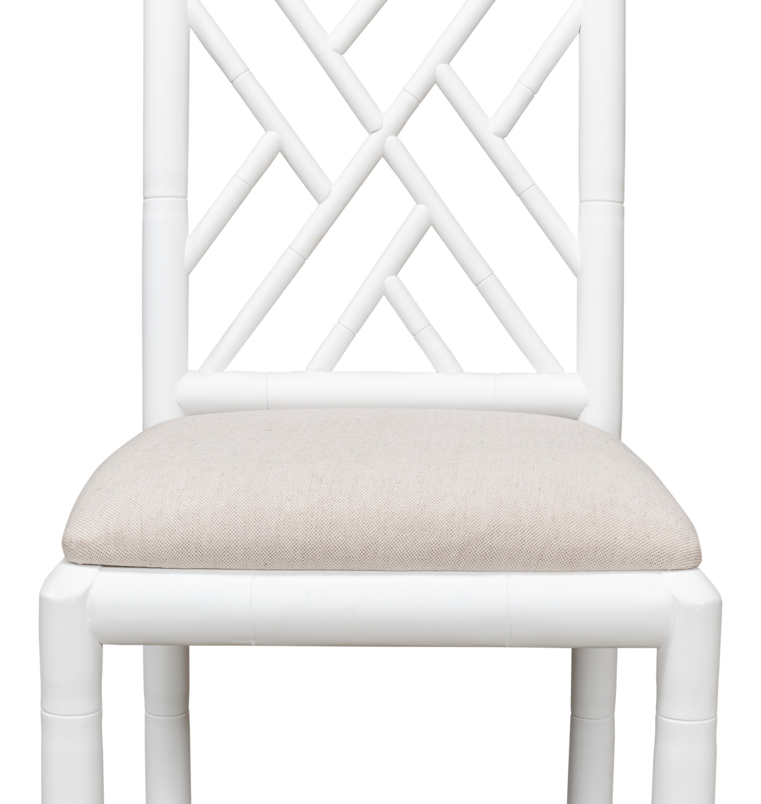 Brighton Bamboo Side Chair, White large image 
