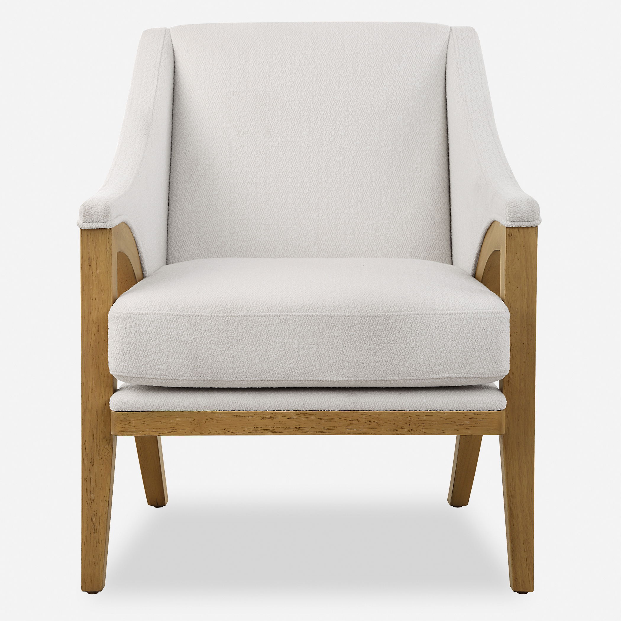 Evolve White Fabric Accent Chair, Furniture by Uttermost, 28.5" width x 35" height x 33" depth View 1