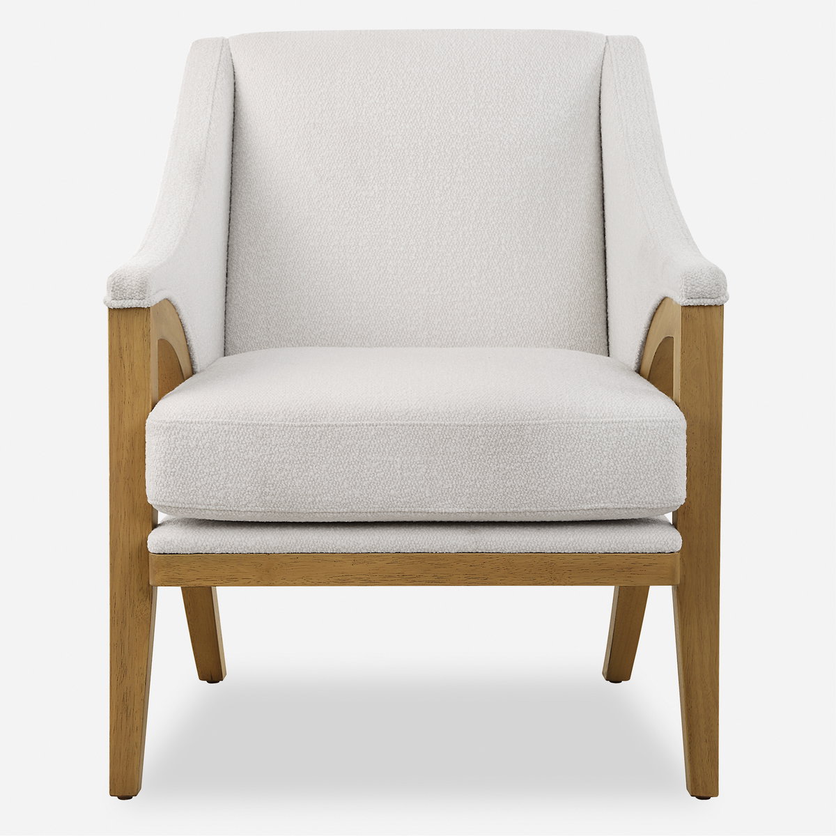 Evolve White Fabric Accent Chair, by Uttermost, 28.5" width x 35" height x 33" depth View 1