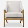 Evolve White Fabric Accent Chair, by Uttermost, 28.5" width x 35" height x 33" depth thumbnail 1