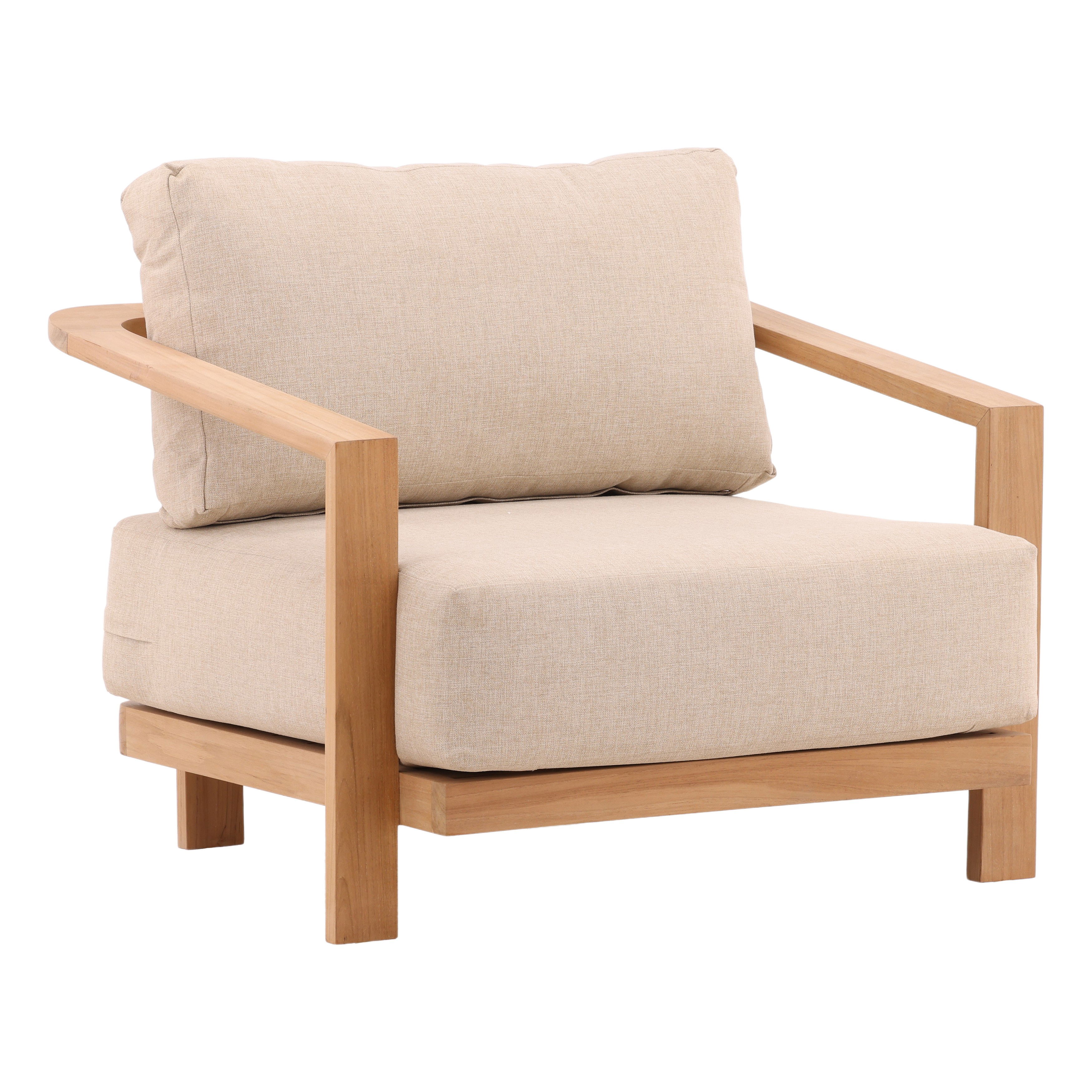 Redford Outdoor Sofa Chair Sand, Accent Chair by Dovetail, 37" width x 25.59" height x 33.85" depth View 1