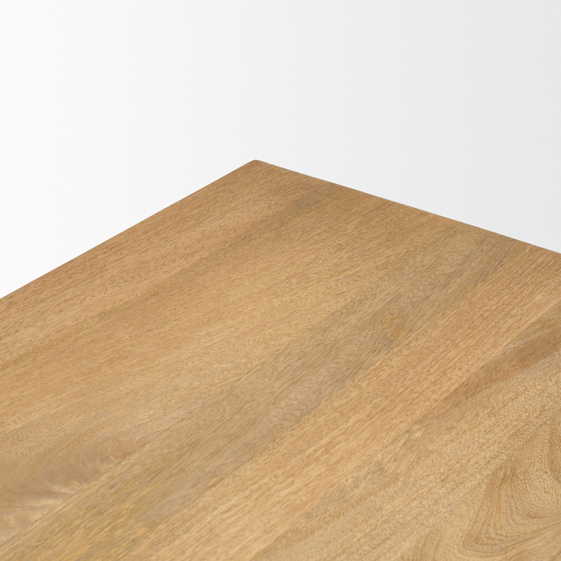 Tarro 84' Rectangular Light Brown Wood with Geometrical Base Dining Table large image 