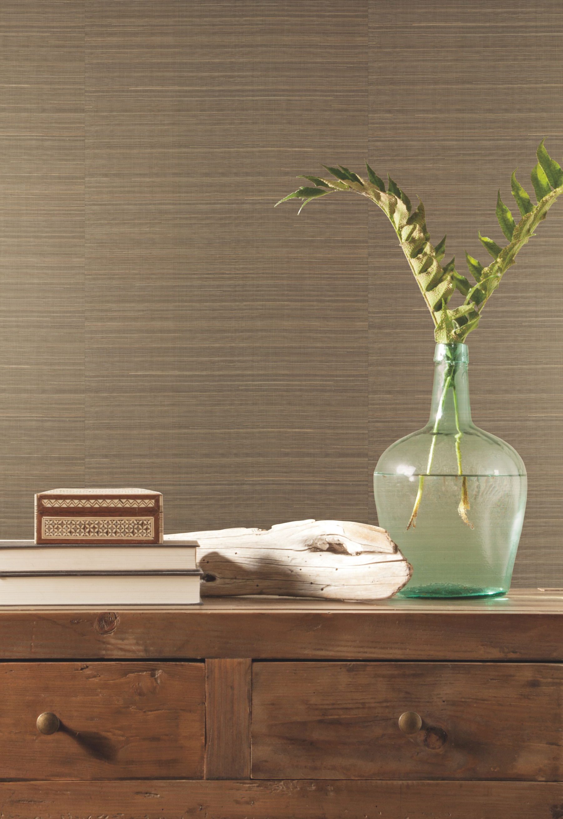 Abaca Weave Brown Wallpaper large image 