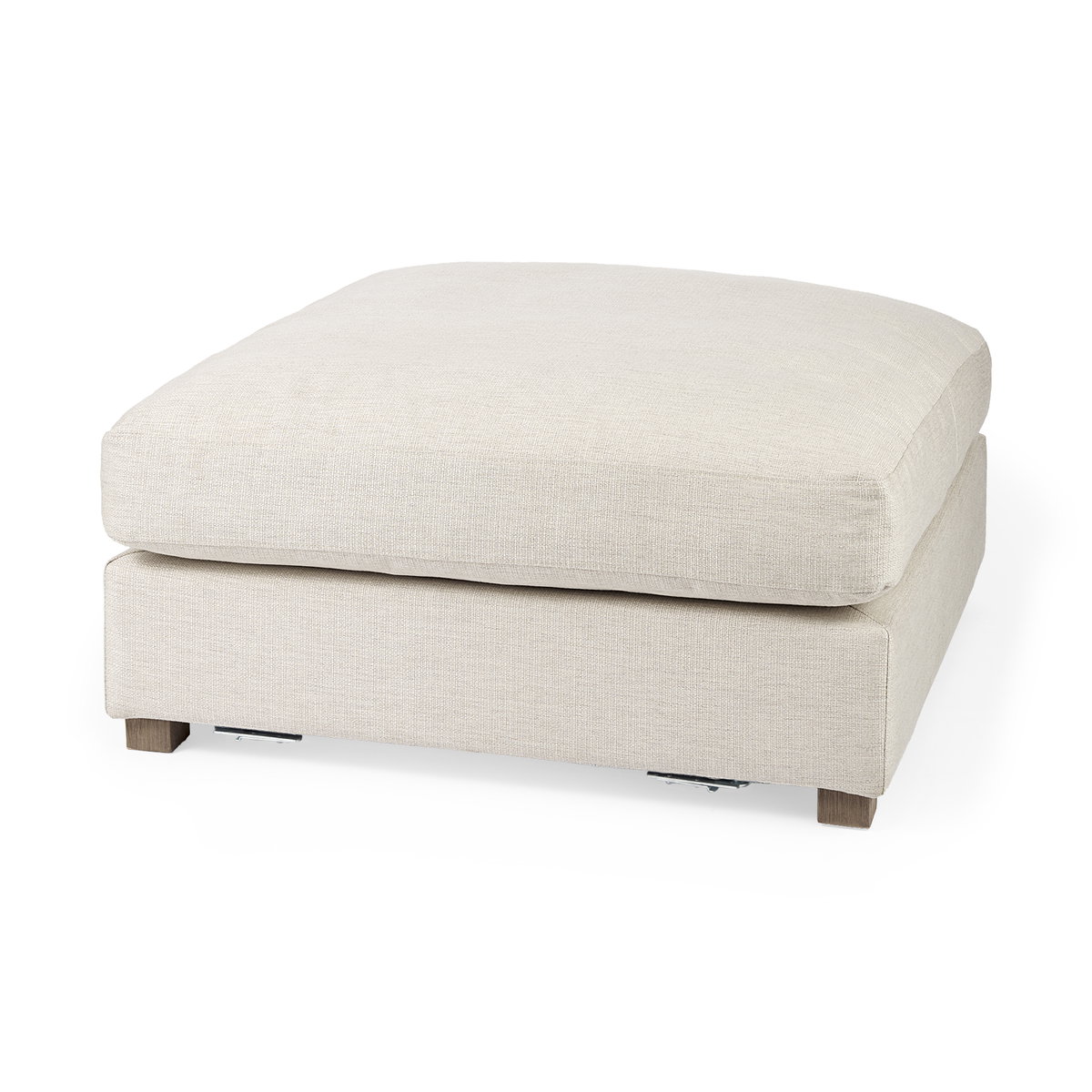 Valence  Beige Full Size Ottoman Sectional Piece, Sectional Sofa by Mercana, 38.58" length x 38.58" width x 17.72" height View 1