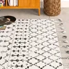 Geometric Wool/Silk Ivory/Black Area Rug thumbnail 3