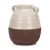 Tryna Large Beige with Matte Brown Ceramic Vase thumbnail 0
