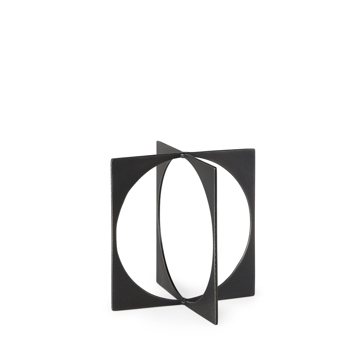 Lima Gunmetal Gray Metal Small Decorative Object, by Mercana, 6" length x 6" width x 6" height View 1