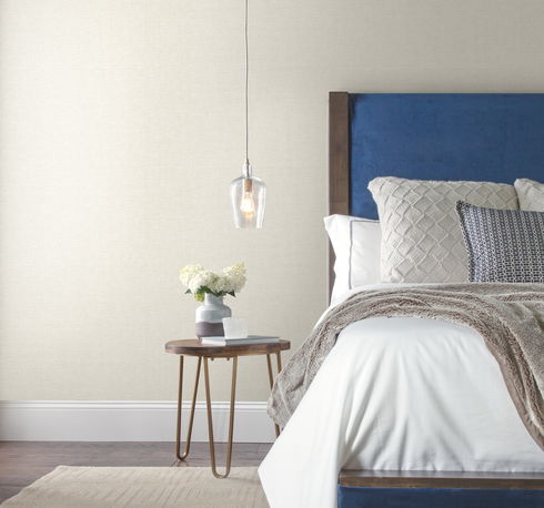 Hessian Weave White Wallpaper