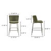 Early Bar Stool Faux Green Mohair thumbnail 7