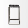 Clarissa Backless 26.25in Seat Counter Stool | Black Leather with Metal, Counter & Bar Stool by Mercana, 18" length x 16" width x 26" height thumbnail 4