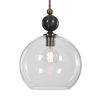 Mendota 1 Light Glass Pendant, Ceiling Light by Uttermost, 13.75" width x 19" height x 13.75" diameter x 13.75" depth thumbnail 1
