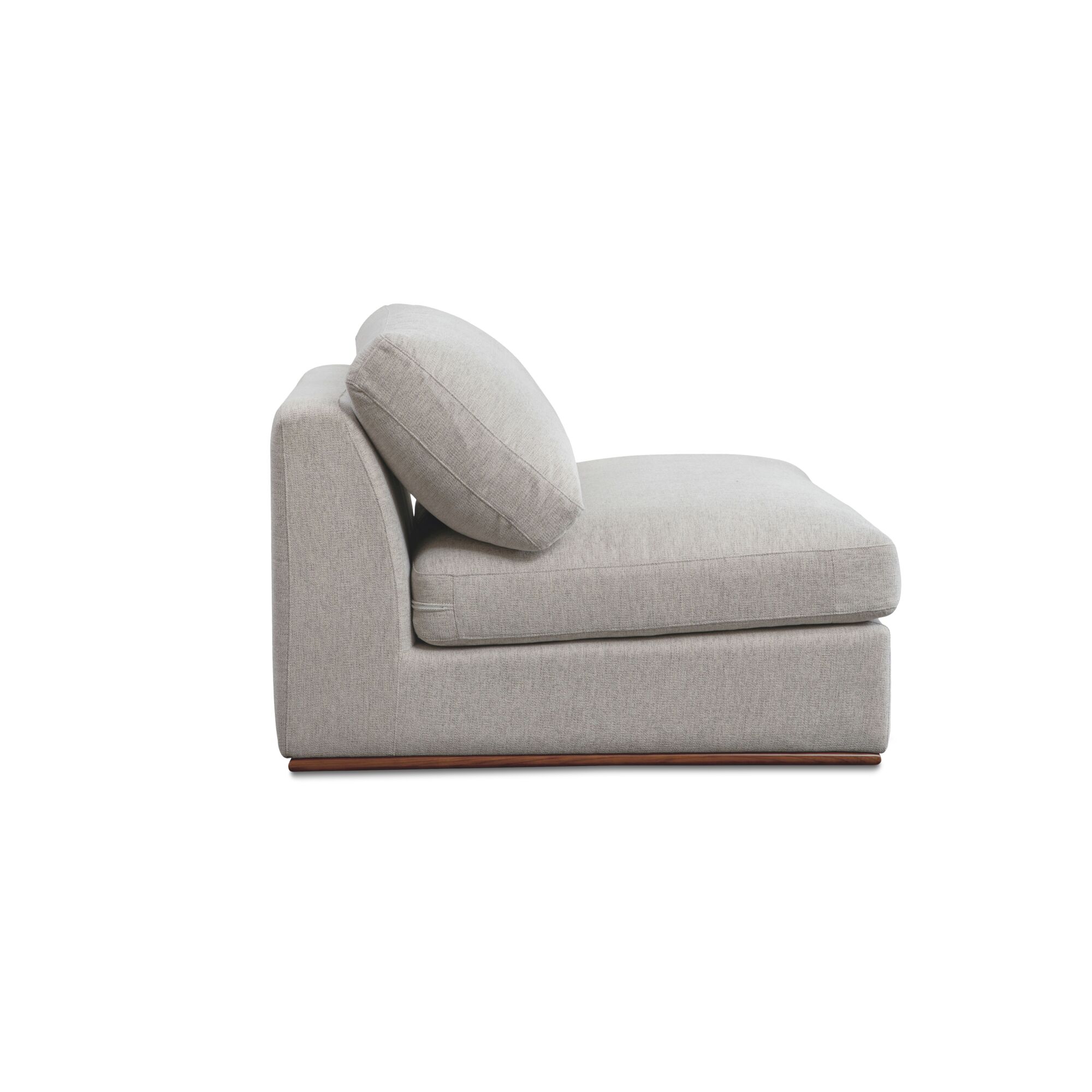 Rue Slipper Chair Flecked Grey, Accent Chair by Moe's Home, 41" width x 23.6" height x 41" depth View 3