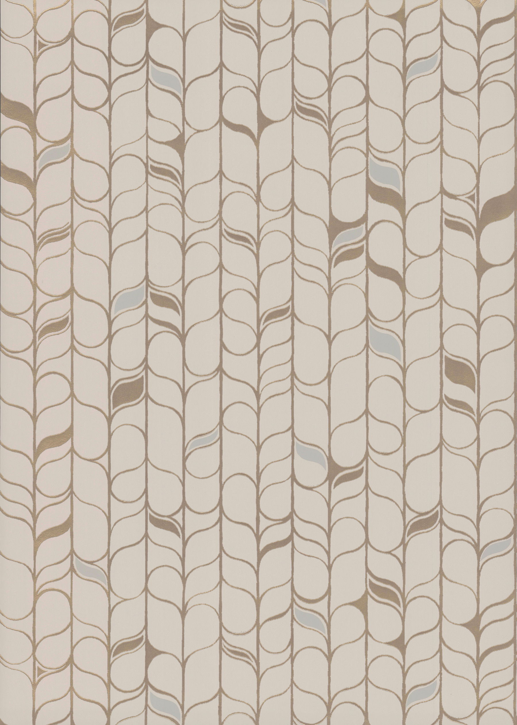 Perfect Petals Beige & Gold Wallpaper large image 