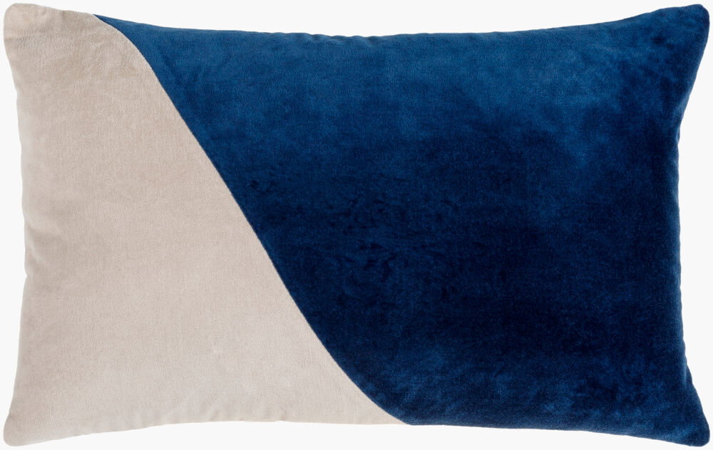 Cotton Velvet Lumbar Pillow, Decorative Pillow by Surya, 13" length x 20" width